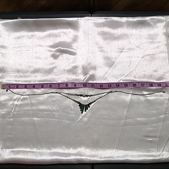 Jade & Metal Necklace made in Monterey, Calif. - Picture 3 of 4